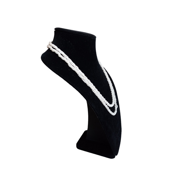 Vintage Rice Pearl Double strand Necklace - Picture 4 of 10